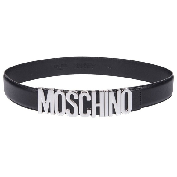 Moschino Couture Jeremy Scott Silver Logo BELT - Picture 7 of 16